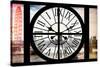 Giant Clock Window - View of London with London Eye and Big Ben VI-Philippe Hugonnard-Stretched Canvas