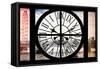 Giant Clock Window - View of London with London Eye and Big Ben VI-Philippe Hugonnard-Framed Stretched Canvas