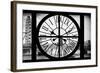 Giant Clock Window - View of London with London Eye and Big Ben VII-Philippe Hugonnard-Framed Photographic Print