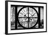 Giant Clock Window - View of London with London Eye and Big Ben VII-Philippe Hugonnard-Framed Photographic Print