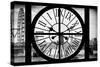 Giant Clock Window - View of London with London Eye and Big Ben VII-Philippe Hugonnard-Stretched Canvas