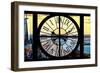 Giant Clock Window - View of Lower Manhattan with the One World Trade Center at Sunset-Philippe Hugonnard-Framed Photographic Print