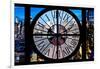 Giant Clock Window - View of Manhattan at Dusk VII-Philippe Hugonnard-Framed Photographic Print