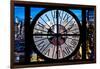 Giant Clock Window - View of Manhattan at Dusk VII-Philippe Hugonnard-Framed Photographic Print