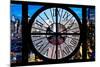 Giant Clock Window - View of Manhattan at Dusk VII-Philippe Hugonnard-Mounted Photographic Print