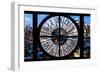 Giant Clock Window - View of Manhattan at Dusk X-Philippe Hugonnard-Framed Photographic Print