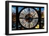 Giant Clock Window - View of Manhattan at Dusk XII-Philippe Hugonnard-Framed Photographic Print