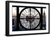 Giant Clock Window - View of Manhattan at Sunset II-Philippe Hugonnard-Framed Photographic Print