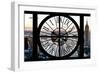 Giant Clock Window - View of Manhattan at Sunset II-Philippe Hugonnard-Framed Photographic Print