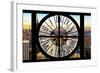 Giant Clock Window - View of Manhattan at Sunset-Philippe Hugonnard-Framed Photographic Print