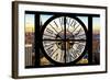 Giant Clock Window - View of Manhattan at Sunset-Philippe Hugonnard-Framed Photographic Print