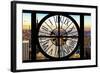 Giant Clock Window - View of Manhattan at Sunset-Philippe Hugonnard-Framed Photographic Print