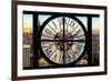 Giant Clock Window - View of Manhattan at Sunset-Philippe Hugonnard-Framed Photographic Print