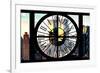 Giant Clock Window - View of Manhattan Buildings at Sunset II-Philippe Hugonnard-Framed Photographic Print