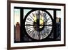 Giant Clock Window - View of Manhattan Buildings at Sunset II-Philippe Hugonnard-Framed Photographic Print