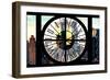 Giant Clock Window - View of Manhattan Buildings at Sunset II-Philippe Hugonnard-Framed Photographic Print