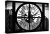 Giant Clock Window - View of Manhattan Buildings at Sunset III-Philippe Hugonnard-Stretched Canvas
