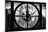 Giant Clock Window - View of Manhattan Buildings at Sunset III-Philippe Hugonnard-Mounted Photographic Print