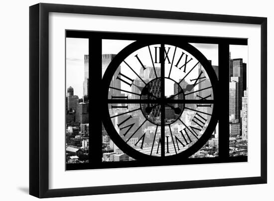 Giant Clock Window - View of Manhattan Buildings - Hell's Kitchen District II-Philippe Hugonnard-Framed Photographic Print