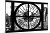 Giant Clock Window - View of Manhattan Buildings - Hell's Kitchen District II-Philippe Hugonnard-Mounted Photographic Print