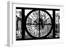 Giant Clock Window - View of Manhattan Buildings - Hell's Kitchen District IV-Philippe Hugonnard-Framed Photographic Print