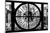 Giant Clock Window - View of Manhattan Buildings - Hell's Kitchen District IV-Philippe Hugonnard-Mounted Photographic Print