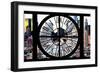 Giant Clock Window - View of Manhattan Buildings - Hell's Kitchen District-Philippe Hugonnard-Framed Photographic Print