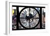 Giant Clock Window - View of Manhattan Buildings - Hell's Kitchen District-Philippe Hugonnard-Framed Photographic Print