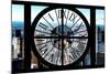 Giant Clock Window - View of Manhattan Buildings IV-Philippe Hugonnard-Mounted Photographic Print