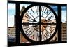 Giant Clock Window - View of Manhattan Buildings-Philippe Hugonnard-Mounted Photographic Print