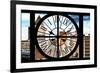 Giant Clock Window - View of Manhattan Buildings-Philippe Hugonnard-Framed Photographic Print