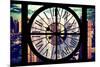 Giant Clock Window - View of Manhattan - New York City II-Philippe Hugonnard-Mounted Photographic Print