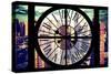 Giant Clock Window - View of Manhattan - New York City II-Philippe Hugonnard-Stretched Canvas