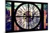 Giant Clock Window - View of Manhattan - New York City II-Philippe Hugonnard-Mounted Photographic Print