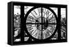 Giant Clock Window - View of Manhattan - New York City IX-Philippe Hugonnard-Framed Stretched Canvas