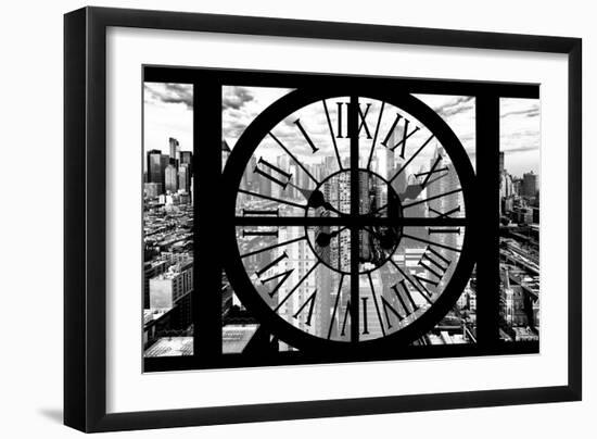 Giant Clock Window - View of Manhattan - New York City IX-Philippe Hugonnard-Framed Photographic Print