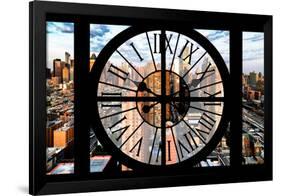 Giant Clock Window - View of Manhattan - New York City V-Philippe Hugonnard-Framed Photographic Print