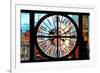 Giant Clock Window - View of Manhattan Skyscrapers at Sunset-Philippe Hugonnard-Framed Photographic Print