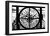 Giant Clock Window - View of Manhattan Skyscrapers with the Empire state Building II-Philippe Hugonnard-Framed Photographic Print
