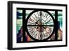 Giant Clock Window - View of Manhattan Skyscrapers with the Empire state Building III-Philippe Hugonnard-Framed Photographic Print