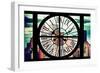 Giant Clock Window - View of Manhattan Skyscrapers with the Empire state Building III-Philippe Hugonnard-Framed Photographic Print