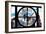 Giant Clock Window - View of Manhattan Skyscrapers-Philippe Hugonnard-Framed Photographic Print