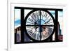 Giant Clock Window - View of Manhattan Skyscrapers-Philippe Hugonnard-Framed Photographic Print