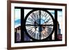 Giant Clock Window - View of Manhattan Skyscrapers-Philippe Hugonnard-Framed Photographic Print