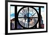 Giant Clock Window - View of Manhattan Skyscrapers-Philippe Hugonnard-Framed Photographic Print