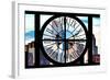 Giant Clock Window - View of Manhattan Skyscrapers-Philippe Hugonnard-Framed Photographic Print