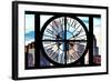 Giant Clock Window - View of Manhattan Skyscrapers-Philippe Hugonnard-Framed Photographic Print