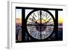 Giant Clock Window - View of Manhattan with the Empire State Building and 1 WTC-Philippe Hugonnard-Framed Photographic Print