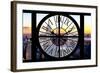 Giant Clock Window - View of Manhattan with the Empire State Building and 1 WTC-Philippe Hugonnard-Framed Photographic Print