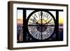 Giant Clock Window - View of Manhattan with the Empire State Building and 1 WTC-Philippe Hugonnard-Framed Photographic Print